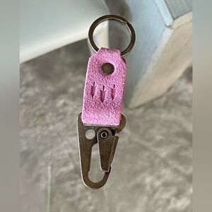 Pink Suede Short Keychain Portland Leather Goods